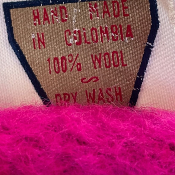 Vintage 80’s Wool Poncho / Cape Boho Style Festival Hippie Style - Picture 5 of 8